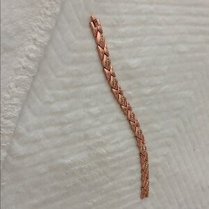 Rose Gold Bracelet with Diamond Accents